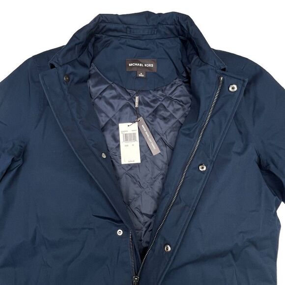 New Michael Kors Men Blue Jacket Waterproof Coat US Medium Midnight Blue $298 - Picture 7 of 15